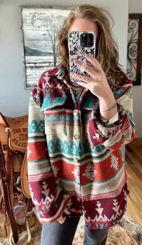 Women's size XL JACKET, Boho Shacket