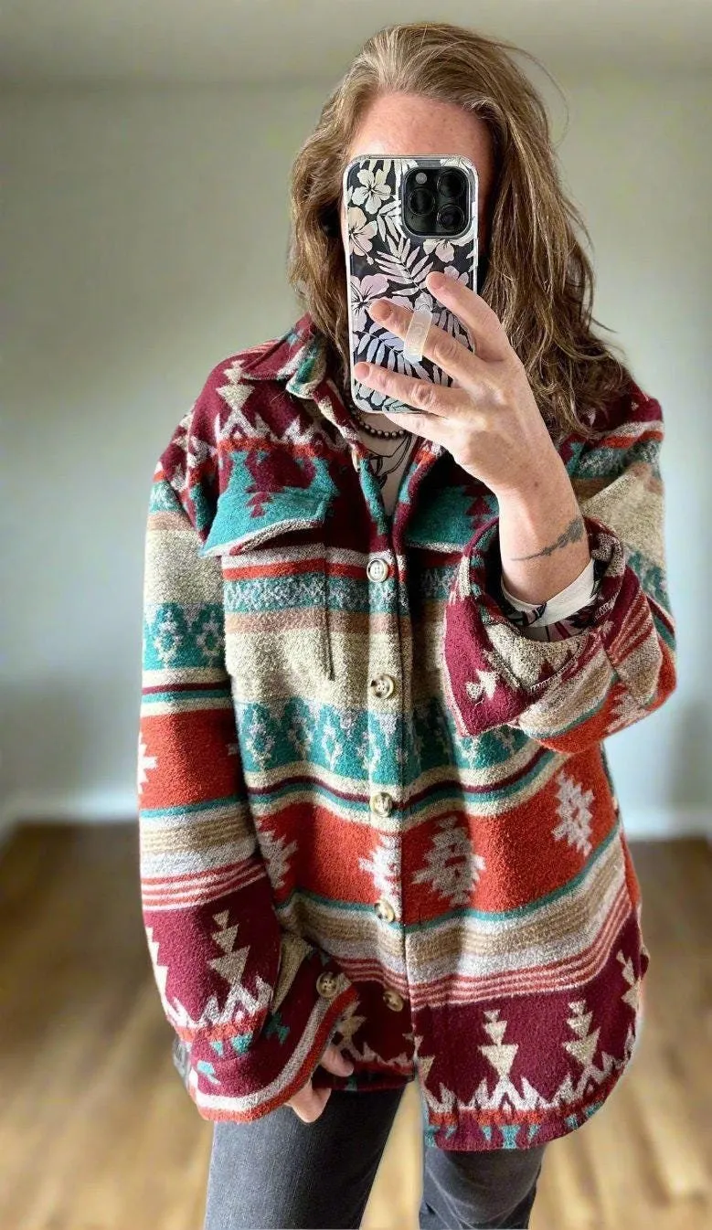 Women's size XL JACKET, Boho Shacket